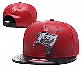 Buccaneers Team Logo Gray Leather Adjustable Hat GS,baseball caps,new era cap wholesale,wholesale hats